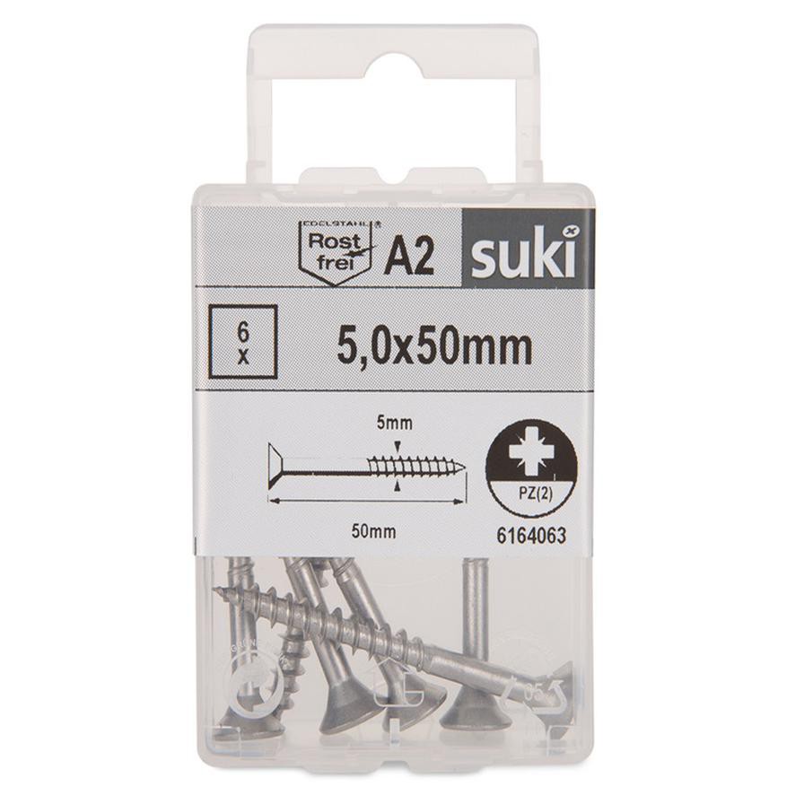 Suki A2 Chipboard Screw Pack (0.5 x 5 cm, 6 Pc.)