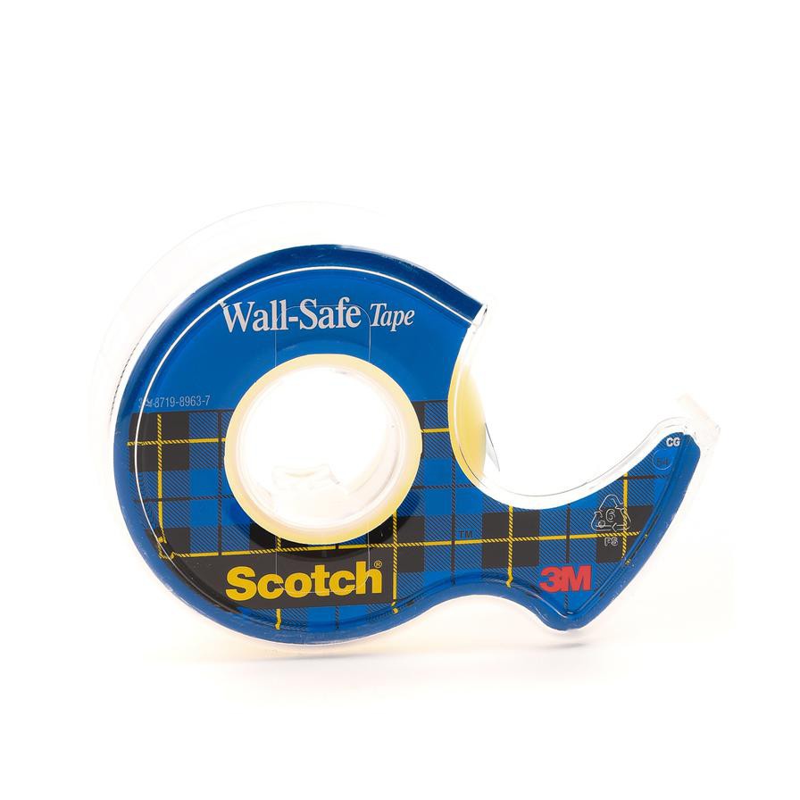 3M Scotch Wall Safe Tape W/Dispenser (1.9 cm x 16.5 m)