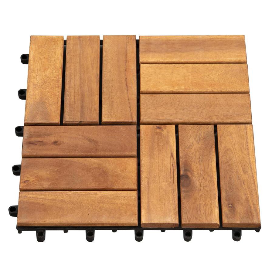 Acacia Floor 12-Slats Deck Tile