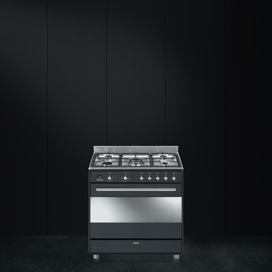 Smeg Freestanding Concert 5-Burner Combination Gas Cooker, SSA91MAA9 (90 x 90 x 60 cm)