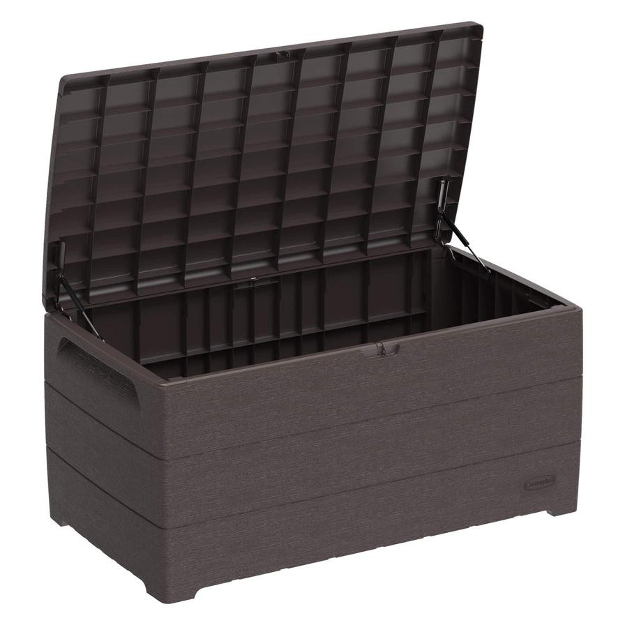 Cosmoplast Cedargrain Plastic Deck Storage Box (416 L, 129.5 x 70 x 62.5 cm)