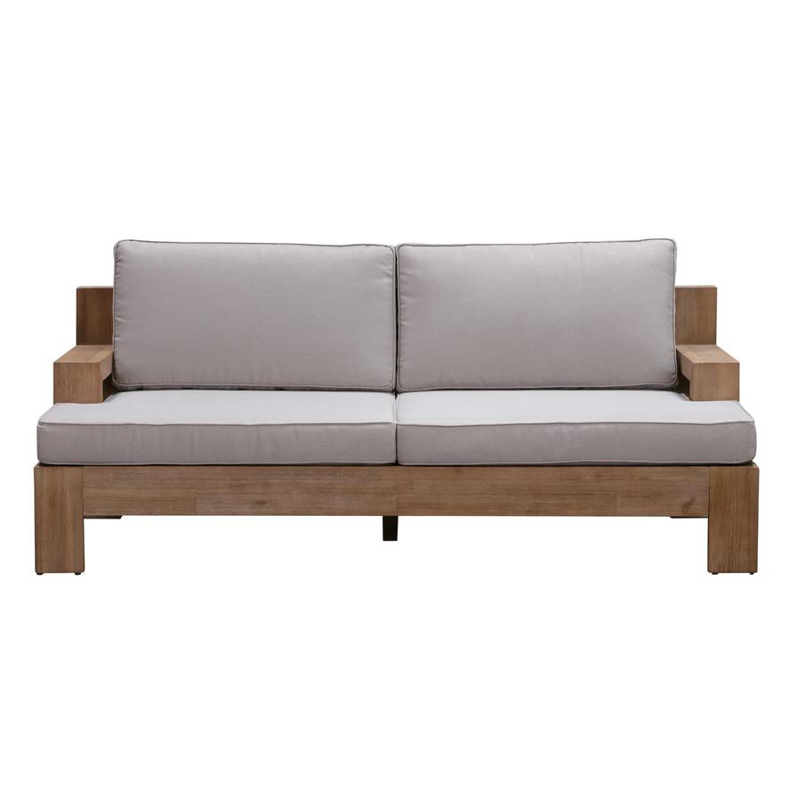 Joshua 2-Seater Acacia Wood Sofa W/Cushion Generic (175 x 80 x 64 cm)