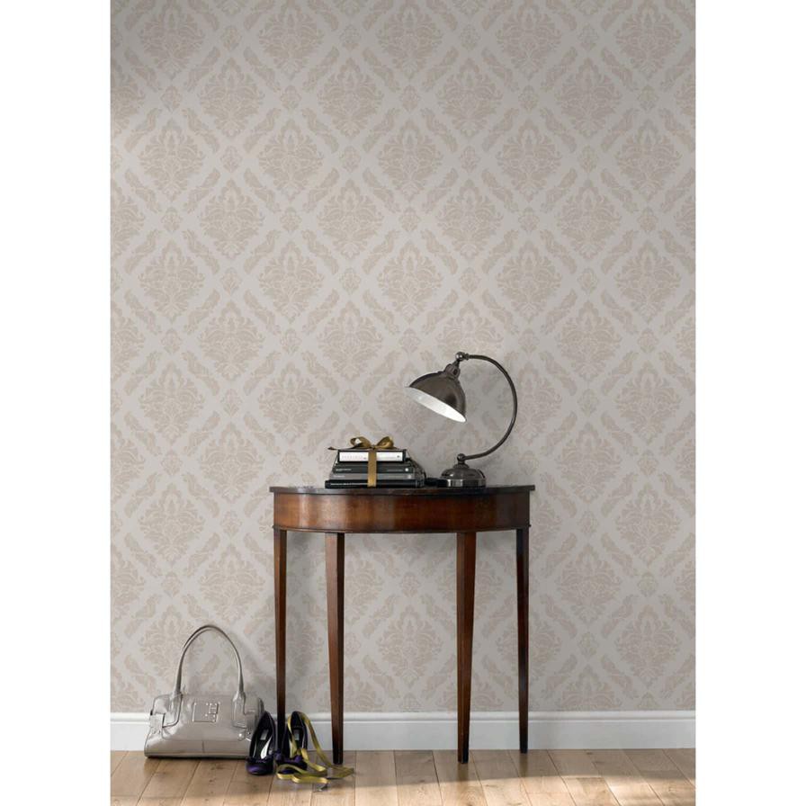 Graham & Brown Vermeil Vinyl Coated Damask Damaris Wallpaper, 104156