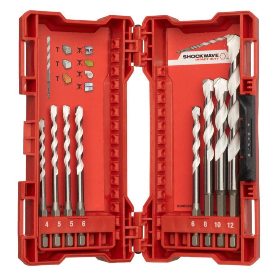 Milwaukee Shockwave Impact Duty Multi-Material Drill Bits Set (8 Pc.)