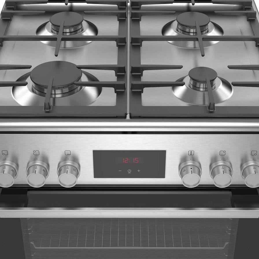 Bosch HXQ38AE50M 4-Burner Freestanding Gas Cooker (60 x 60 x 85 cm, Stainless Steel)