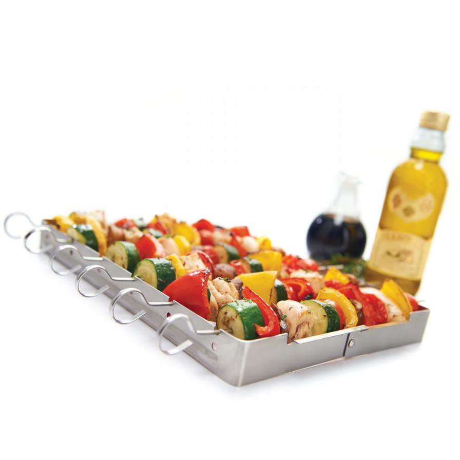 Grillpro Stainless Steel Shish Kebab Set (5 x 40.1 x 15.2 cm, Silver)