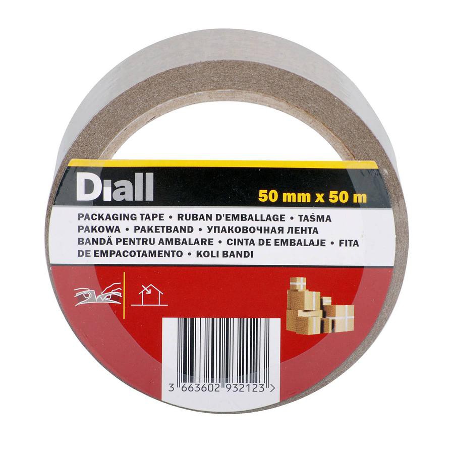 Diall Single-Sided Packaging Tape (50 mm x 50 m)