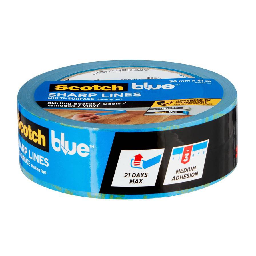 3M Scotch Blue Sharp Lines Advanced Masking Tape, 2093 (3.6 x 4100 cm)