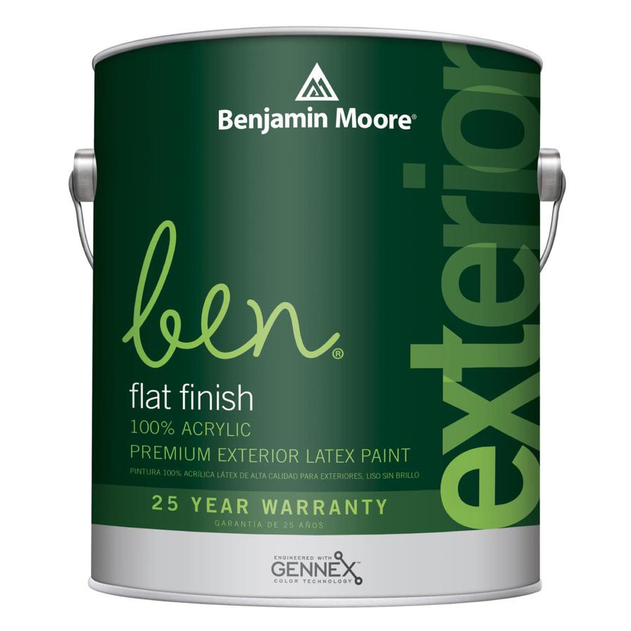 Benjamin Moore Ben Flat Tintable Exterior Latex Paint (3.7 L, Base 1)