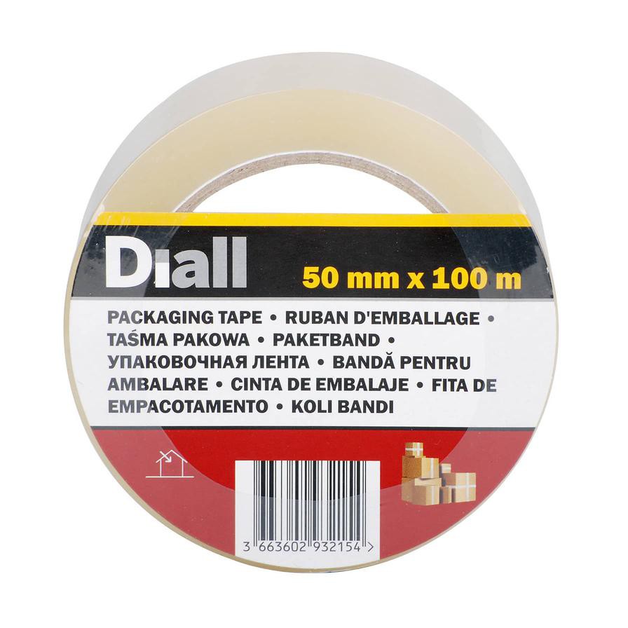 Diall Single-Sided Packaging Tape (50 mm x 100 m)