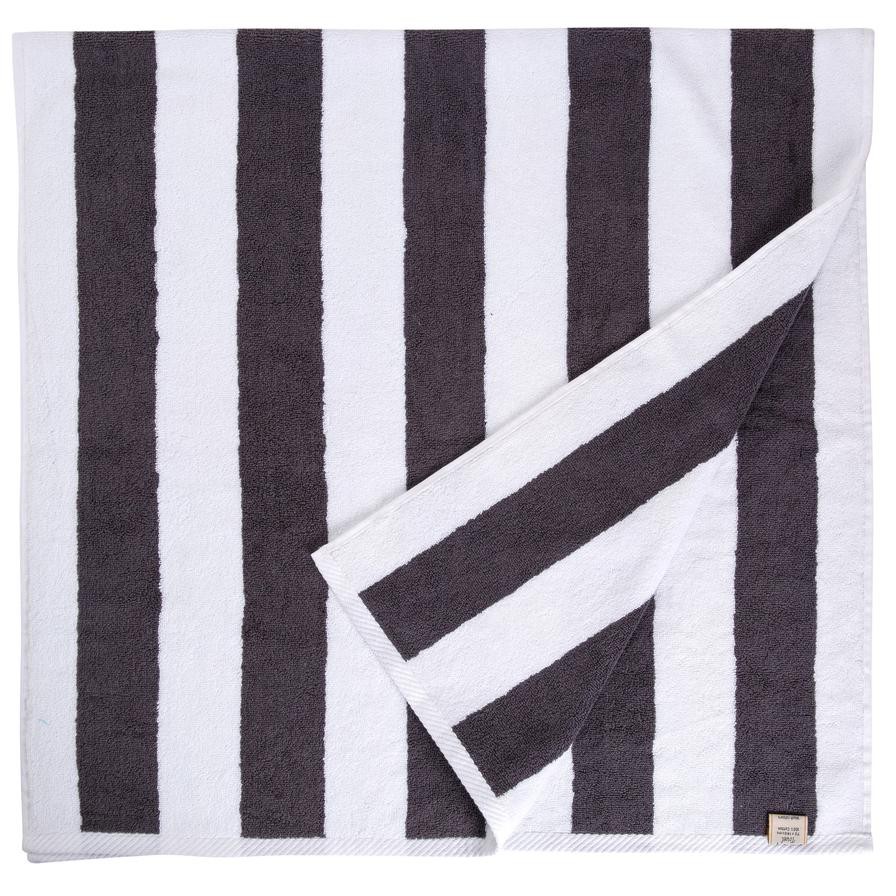 Truebell Striped Bath Towel (69 x 140 cm, Gray)