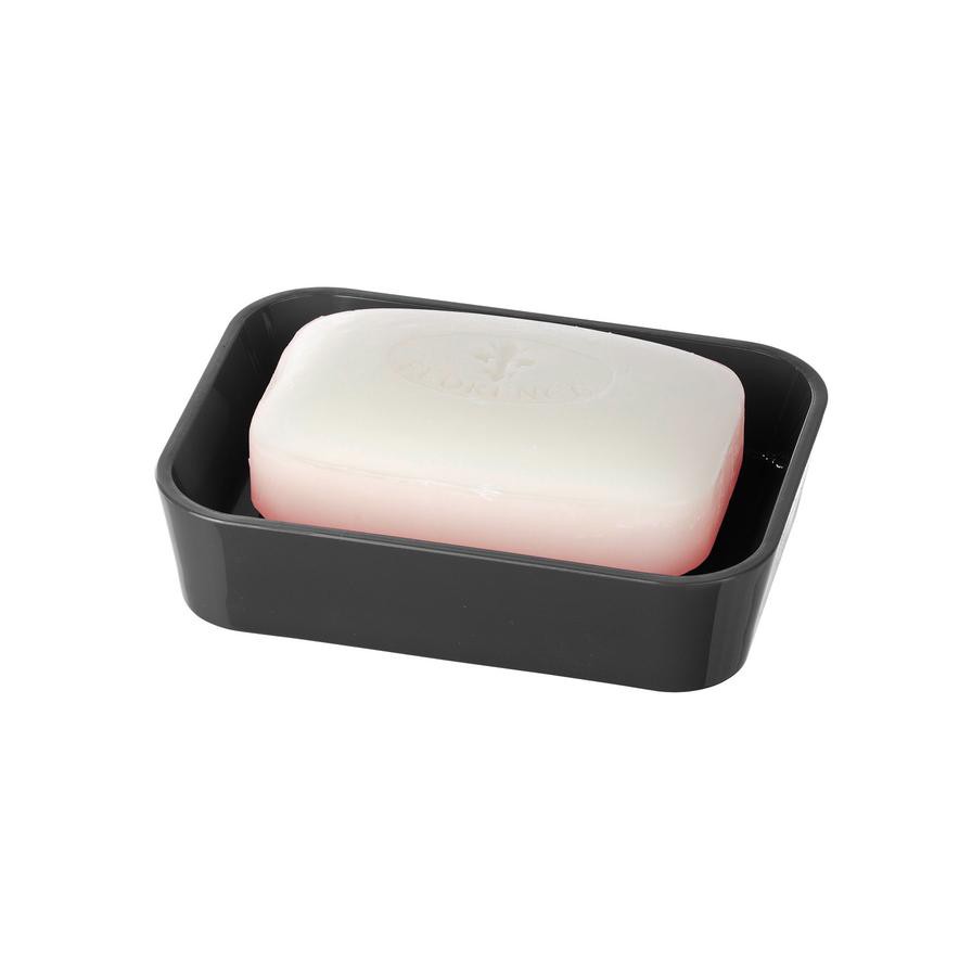 Wenko Candy Soap Dish (12 x 9 x 3 cm, Black)