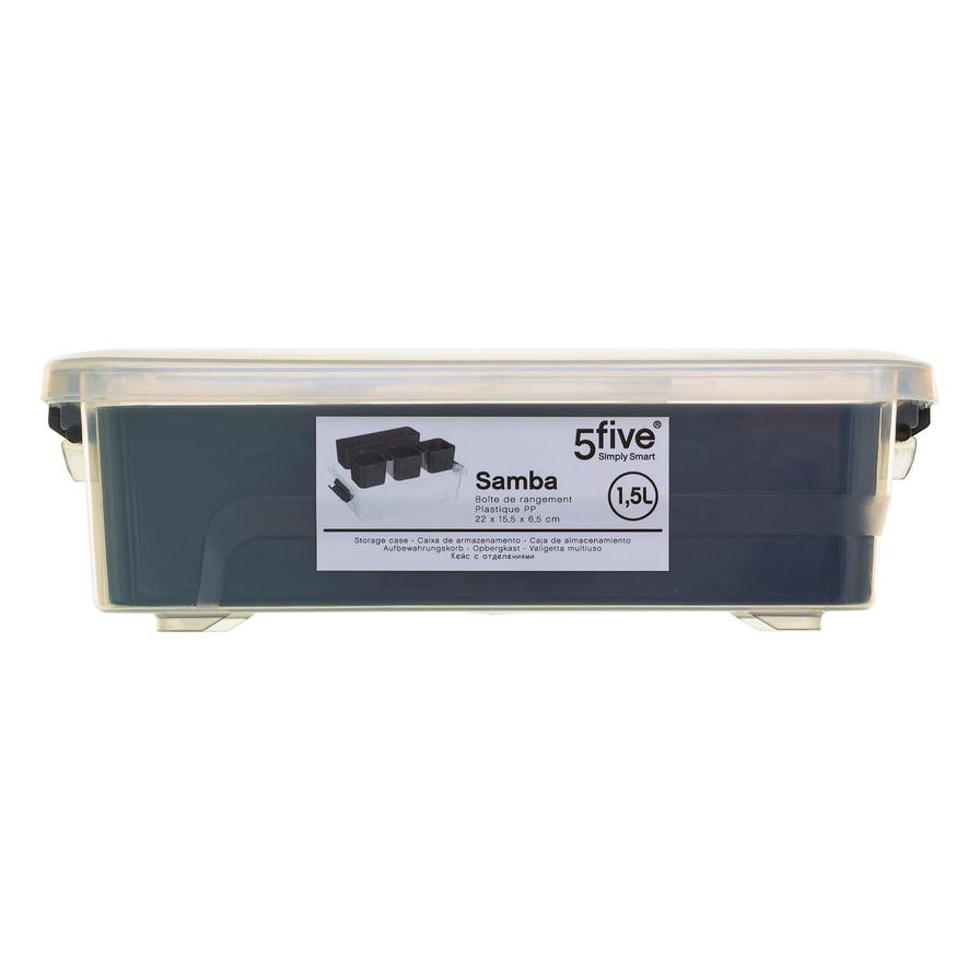 5five Samba Polypropylene Compartment Storage Box (1.5 L)