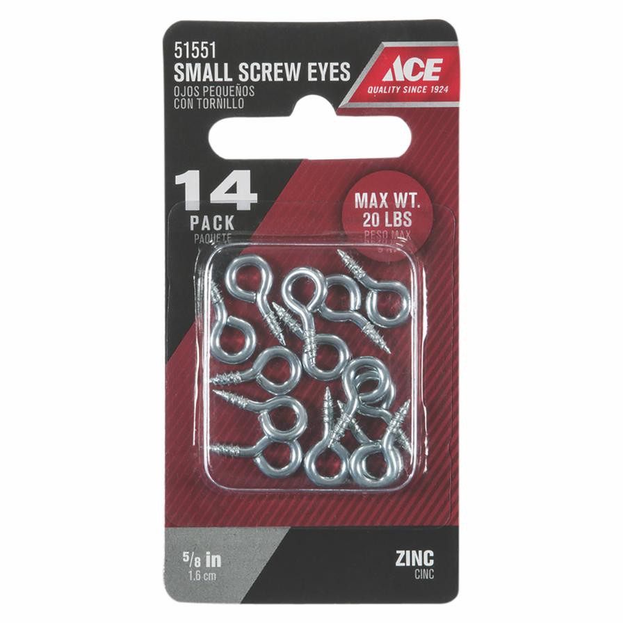 Ace Steel Eye Screws (1.6 cm, 14 Pc.)