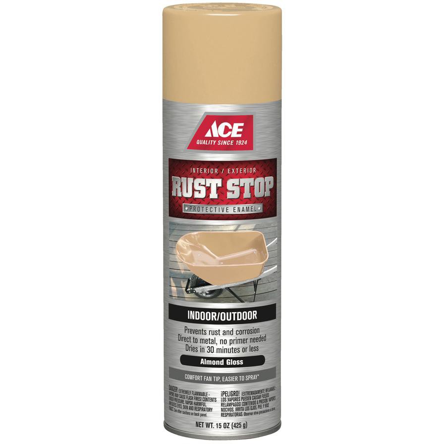 Ace Rust Stop Protective Enamel Spray Paint (425 g, Almond Gloss)