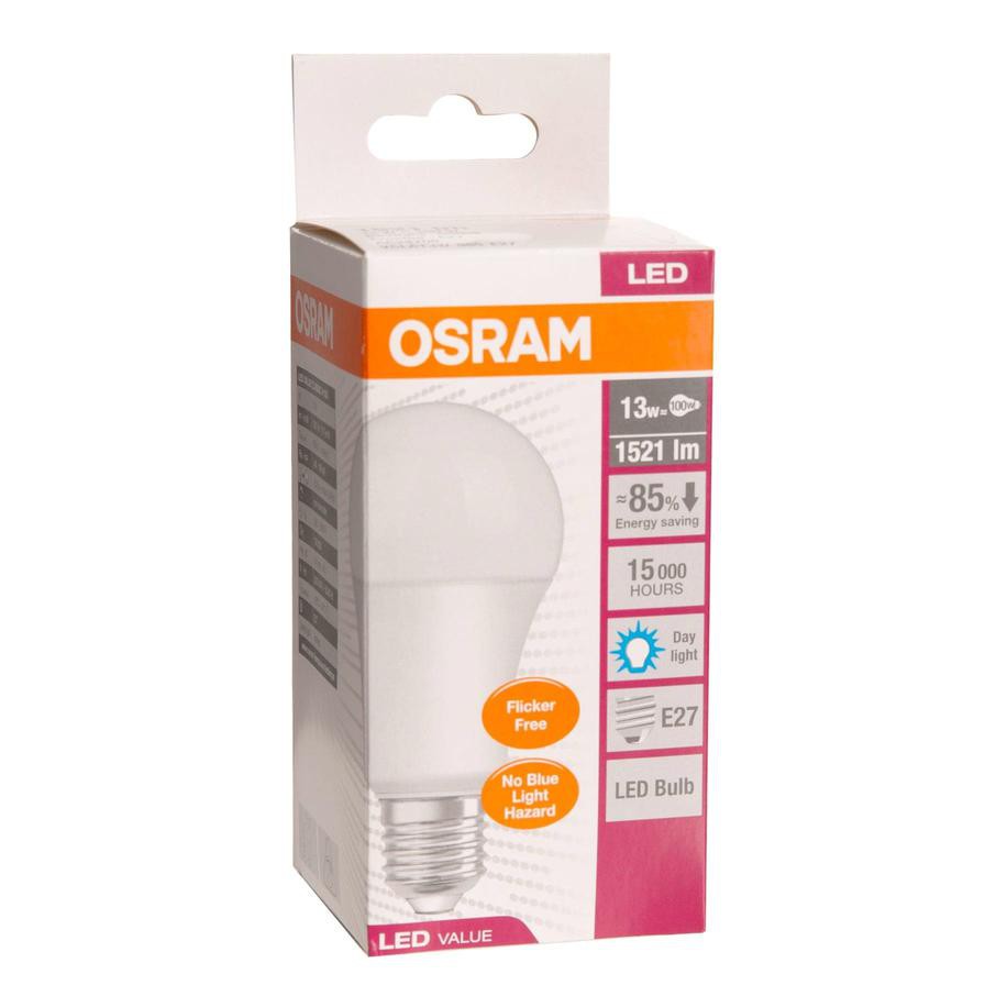 Osram LED Value Bulb Set (E 27, 13 W, 3 Pc.)