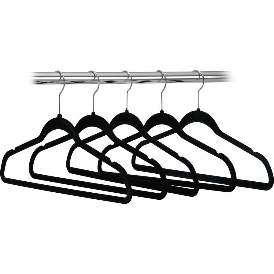 Home Plus Flocked Hangers Pack (5 Pc.)