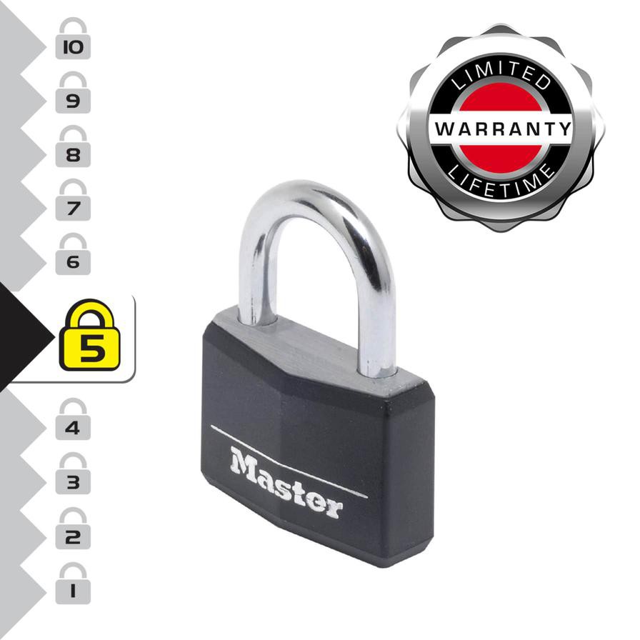 Master Lock Aluminum Key Padlock W/Keys (5 x 6.8 x 1.4 cm )