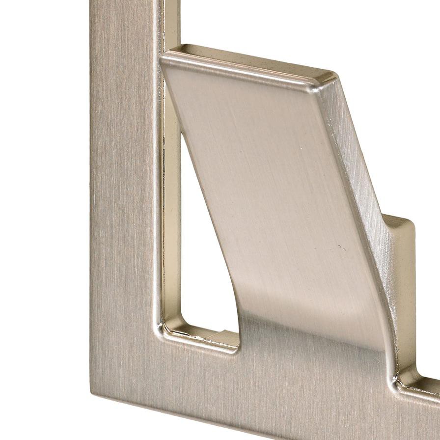 Hettich Die-Cast Stainless Steel Coat Hook (6 x 7 x 2 cm)