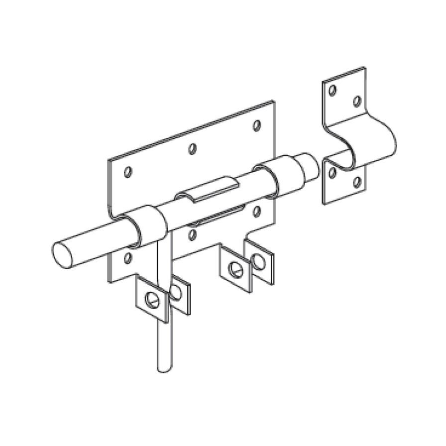 Suki Steel Tower Bolt Latch (10 x 7.5 cm)