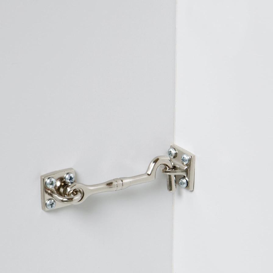 Suki Nickel Plated Brass Cabin Hook W/Eyelet (7.5 cm)