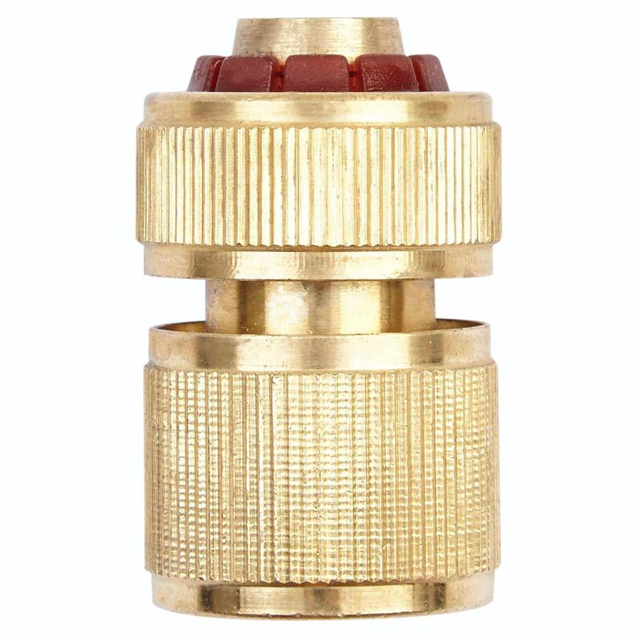 Verve Aquastop Brass Hose Pipe Connector (12.5 mm)