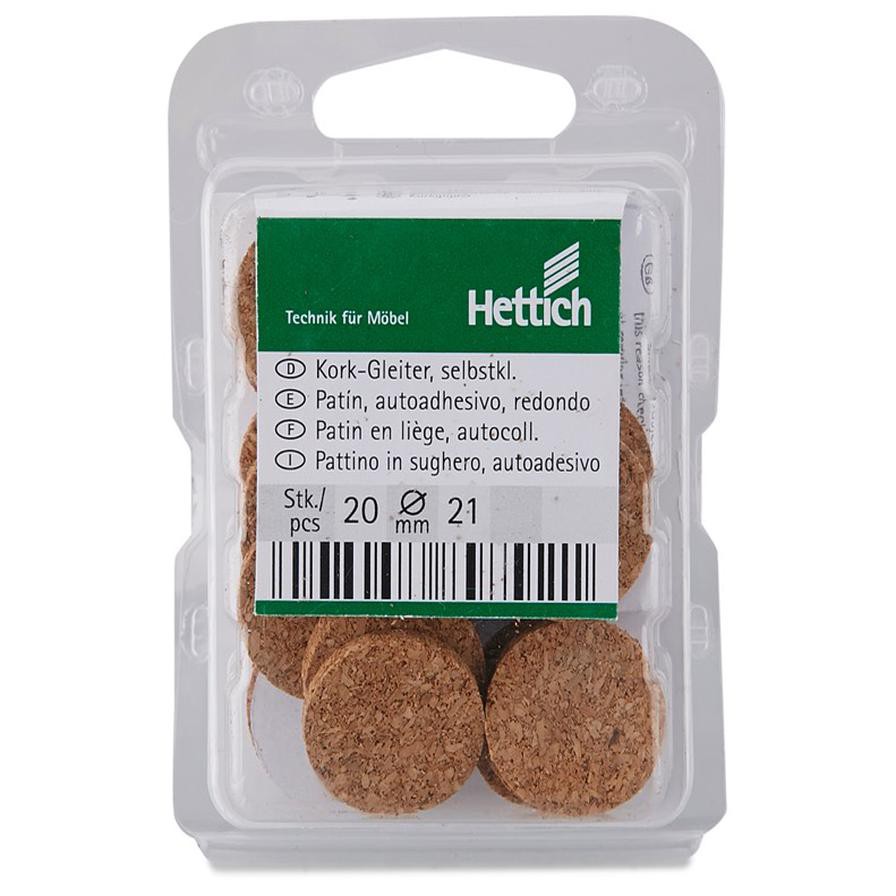 Hettich Self-Adhesive Cork Slides (Pack of 20)