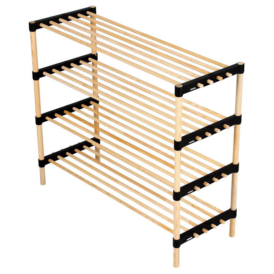 Seowood Bamboo Multi Purpose 4-Tier Modular Shelf (28 x 76 x 62.5 cm)