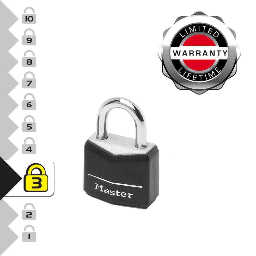 Master Lock Aluminum Padlock W/Keys (2 x 3.4 x 1.4 cm)