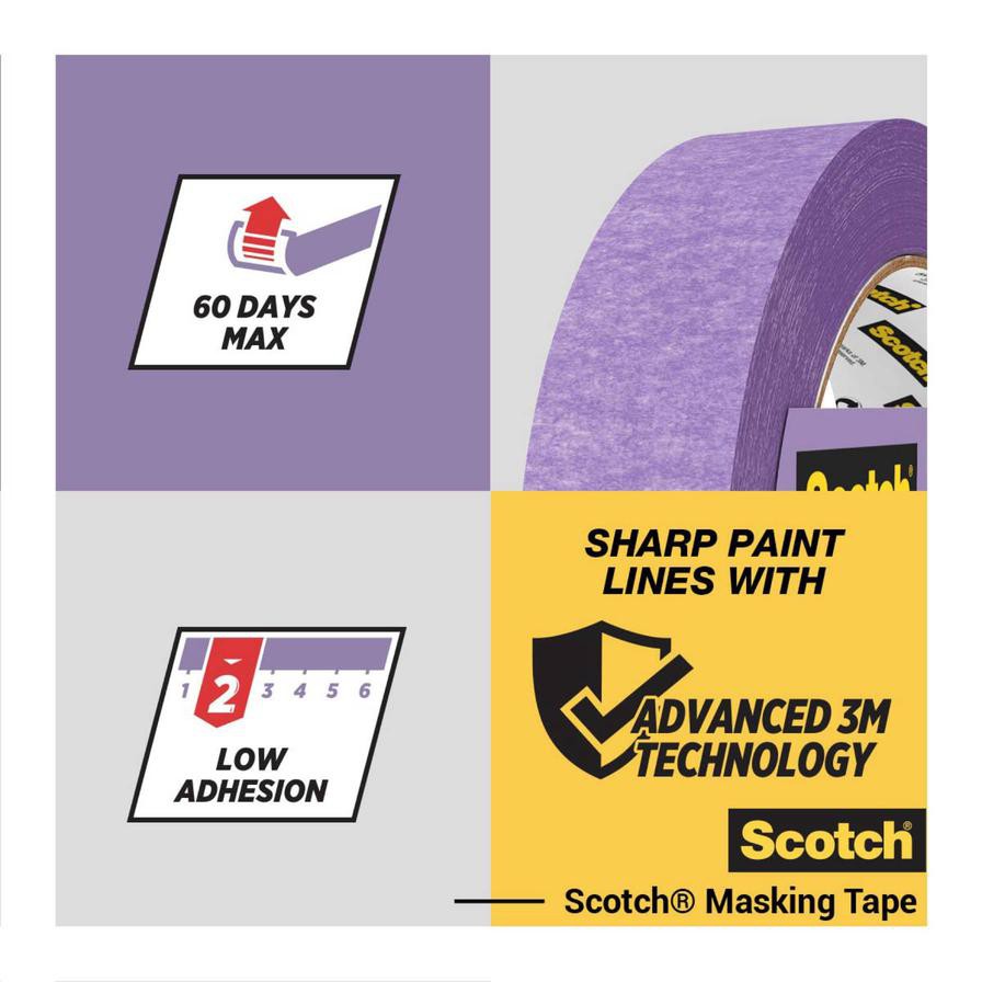 3M Scotch Delicate Surface Advanced Masking Tape, 2080 (2.4 x 4100 cm)