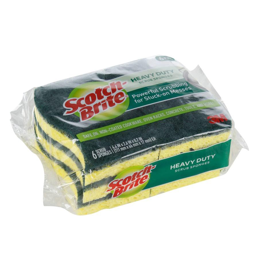 3M Scotch-Brite Heavy Duty Scrub Sponge Pack (6 Pc.)