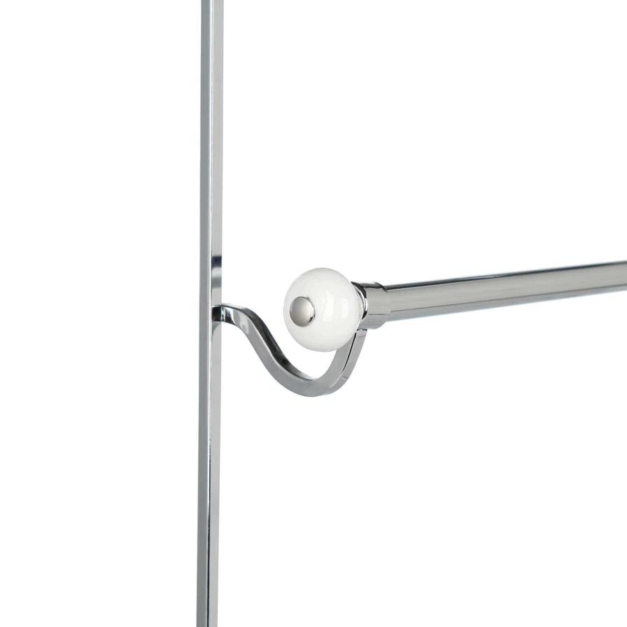 Interdesign 73410 Large Over Shower Door Towel Rack (49.5 x 58.9 x 23.6 cm, Silver)