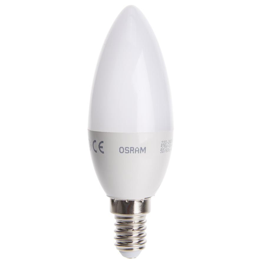 لمبة طويلة LED Star E 14 أوسرام (أبيض دافئ، 40 واط)