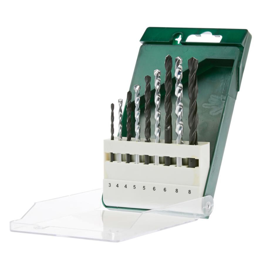 Bosch HSS-R Metal& Stone Drill Bit Set (Set of 9)