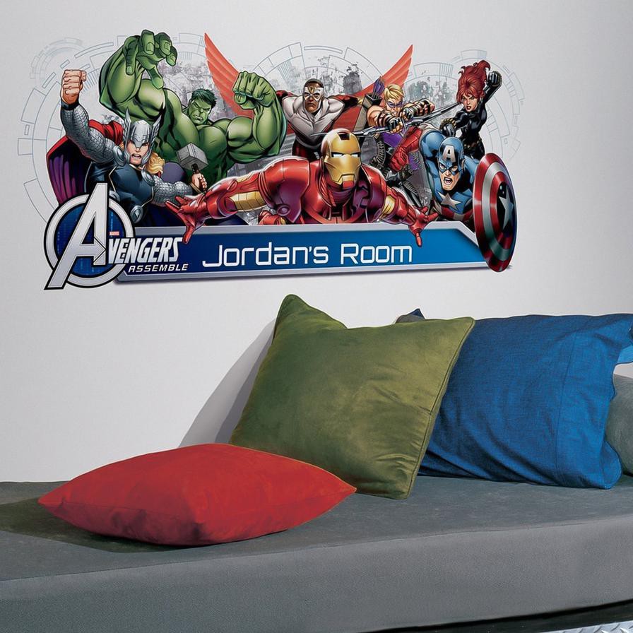 RoomMates Avengers Assemble Headboard Giant Wall Decal + Alphabet