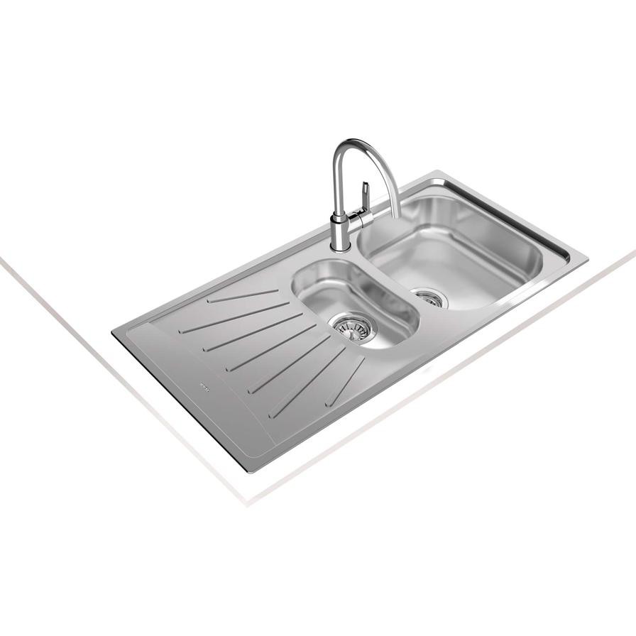 Teka Starbright Stainless Steel Inset Reversible Sink (50 x 98 cm)