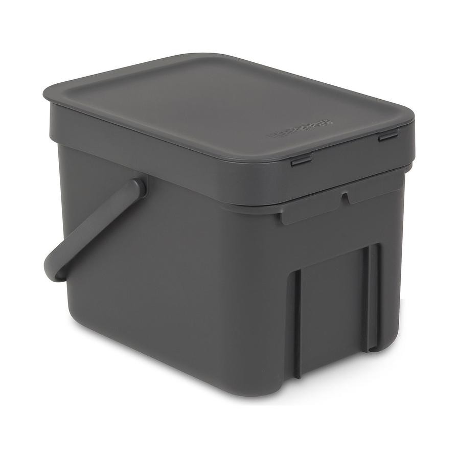 Brabantia Sort & Go Waste Bin (6 L, Grey)