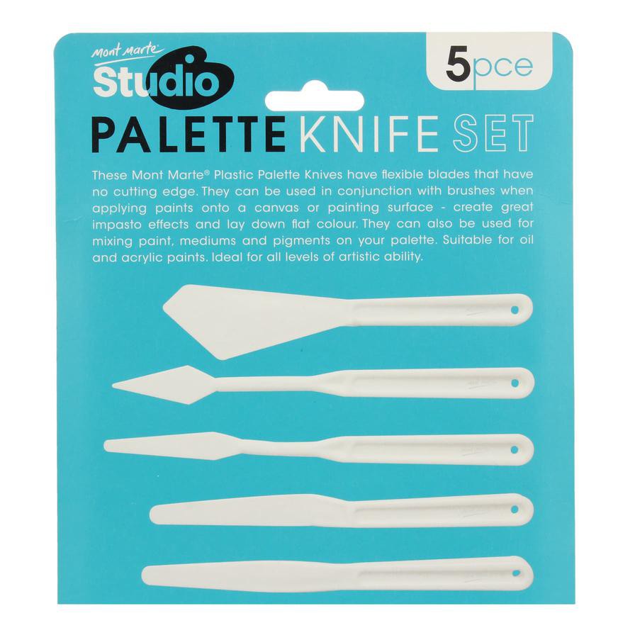 Mont Marte Studio Plastic Palette Knife Set (5 Pc.)