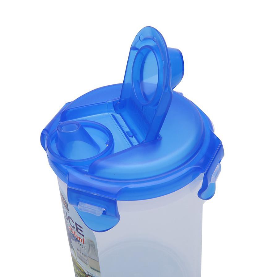 Lock & Lock Sauce Bottle (490 ml, Blue/Clear)