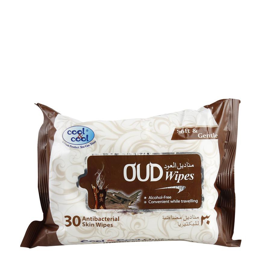 Cool & Cool Oud Antibacterial Wipes (30 sheets)