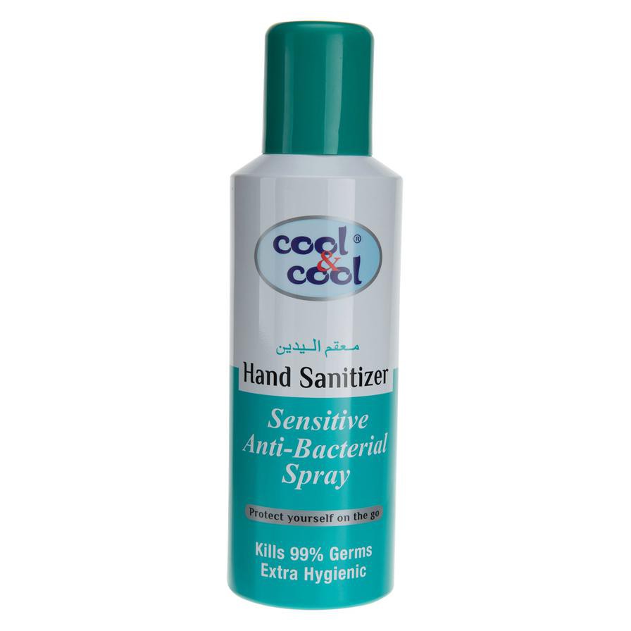 Cool & Cool Sensitive Hand Sanitizer Spray (200 ml 3 Pc.)