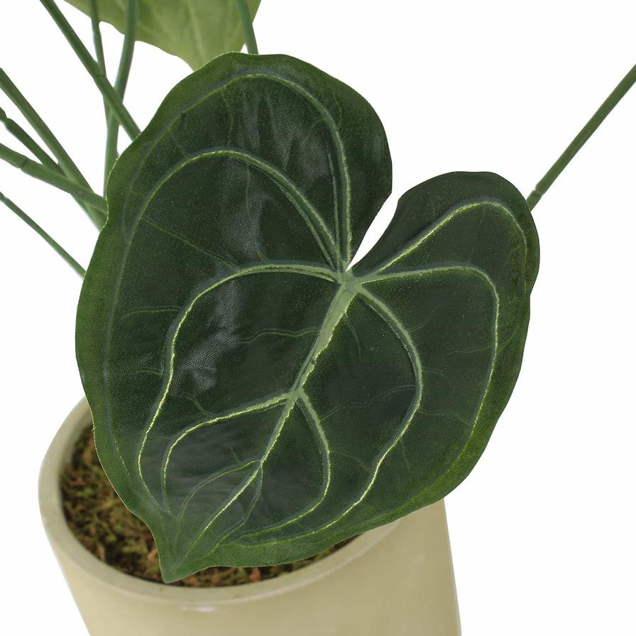 Mr. Plant of Sweden Artificial Anthurium Plant W/Cement Pot