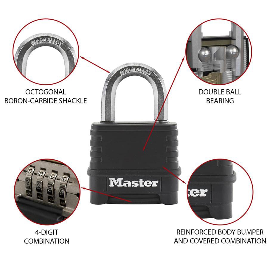 Master Lock Zinc Heavy Duty Padlock (8.7 x 5.7 x 3.1 cm)