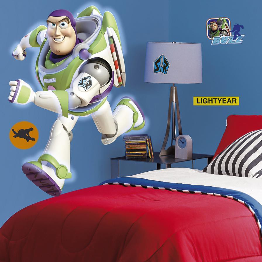 RoomMates RMK1431GM Buzz Lightyear Glow in the Dark Giant Wall Decals (Multicolored)