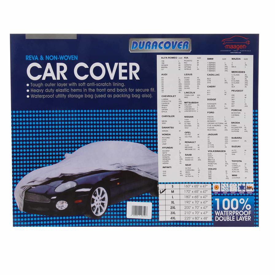 Duracover Reva & Non-Woven Car Cover, Medium (431.8 x 165.1 x 119.38 cm)