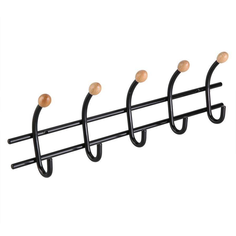 Hettich 5-Hook Clothes Rail (Black)