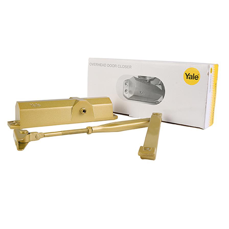 Yale Overhead Door Closer (5 x 5 x 23 cm, Gold)