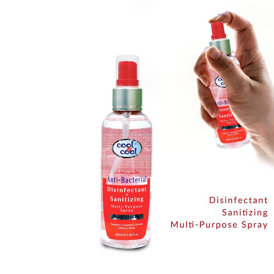 Cool & Cool Disinfectant & Sanitizing Multipurpose Spray (100 ml)