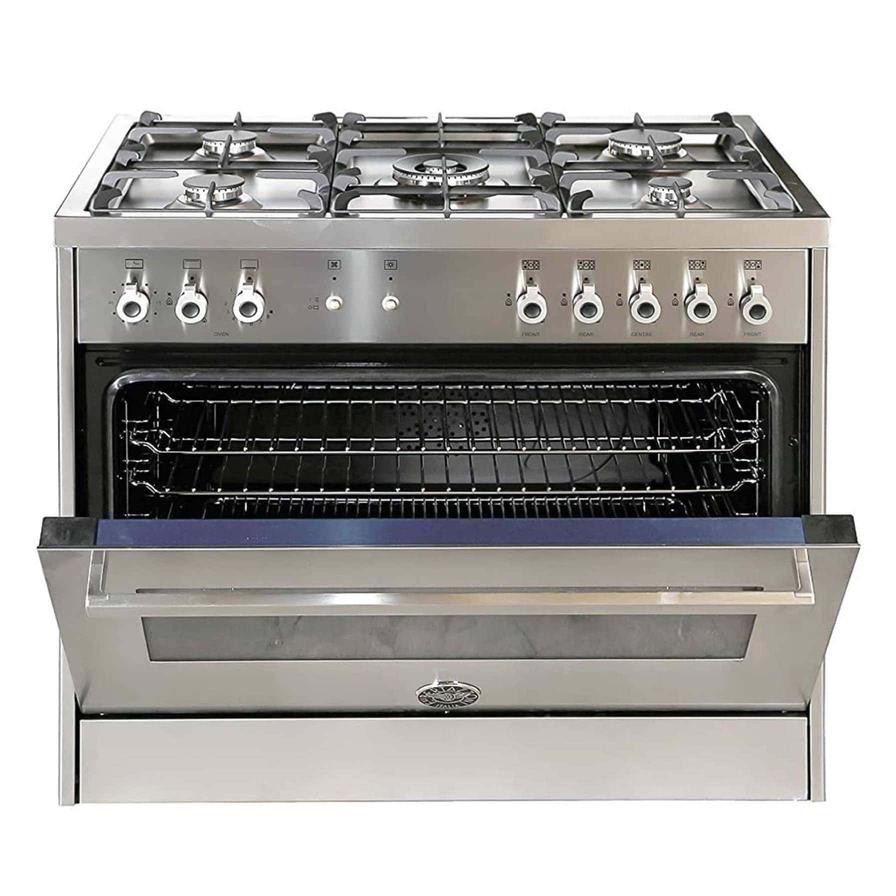 Bertazzoni PRO905GGVLXE Gas Cooker with Dual Fan (5 Burner, 90 x 60 cm, Steel)