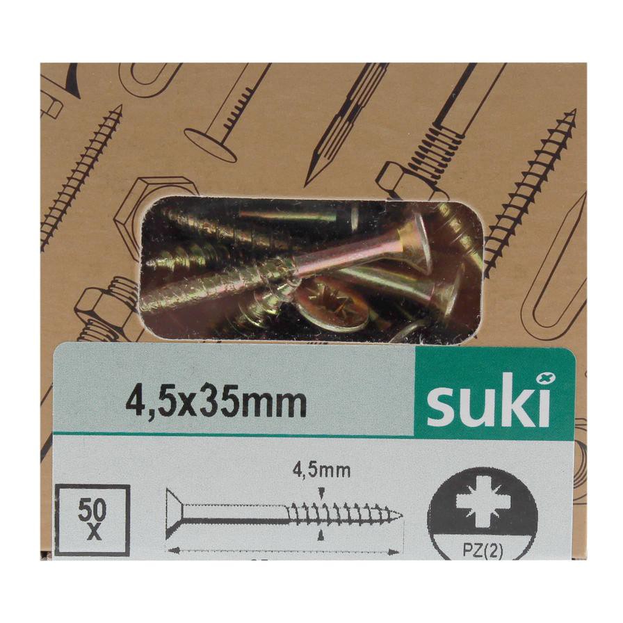 Suki Chipboard Screws (4.5 x 35 mm, 50 Pc.)